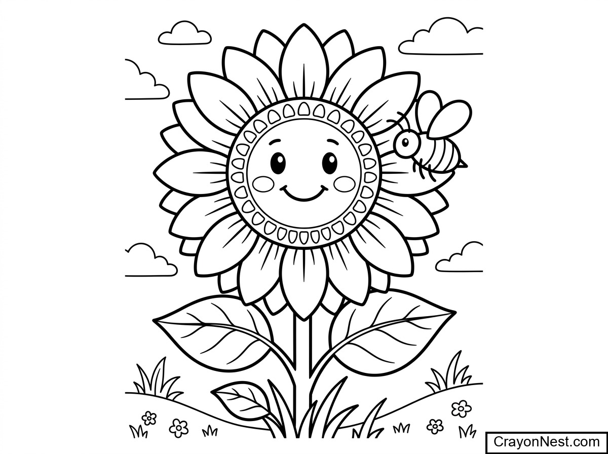 Bees colouring sheets preview