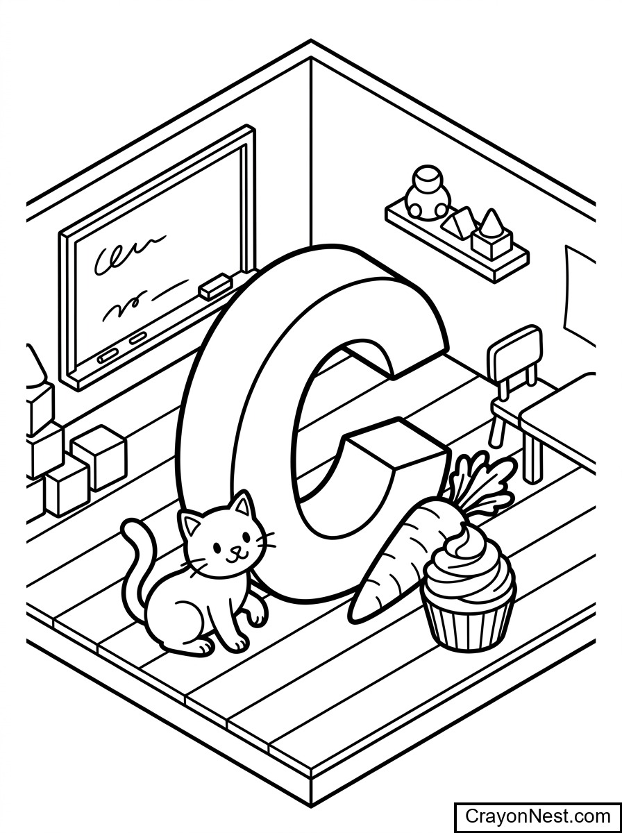 Alphabet Colouring Page