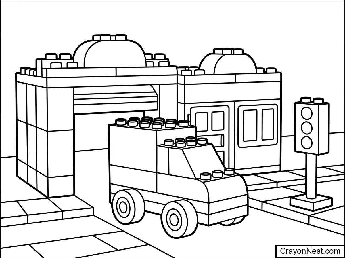 Cities, Buildings, and Places colouring sheets preview