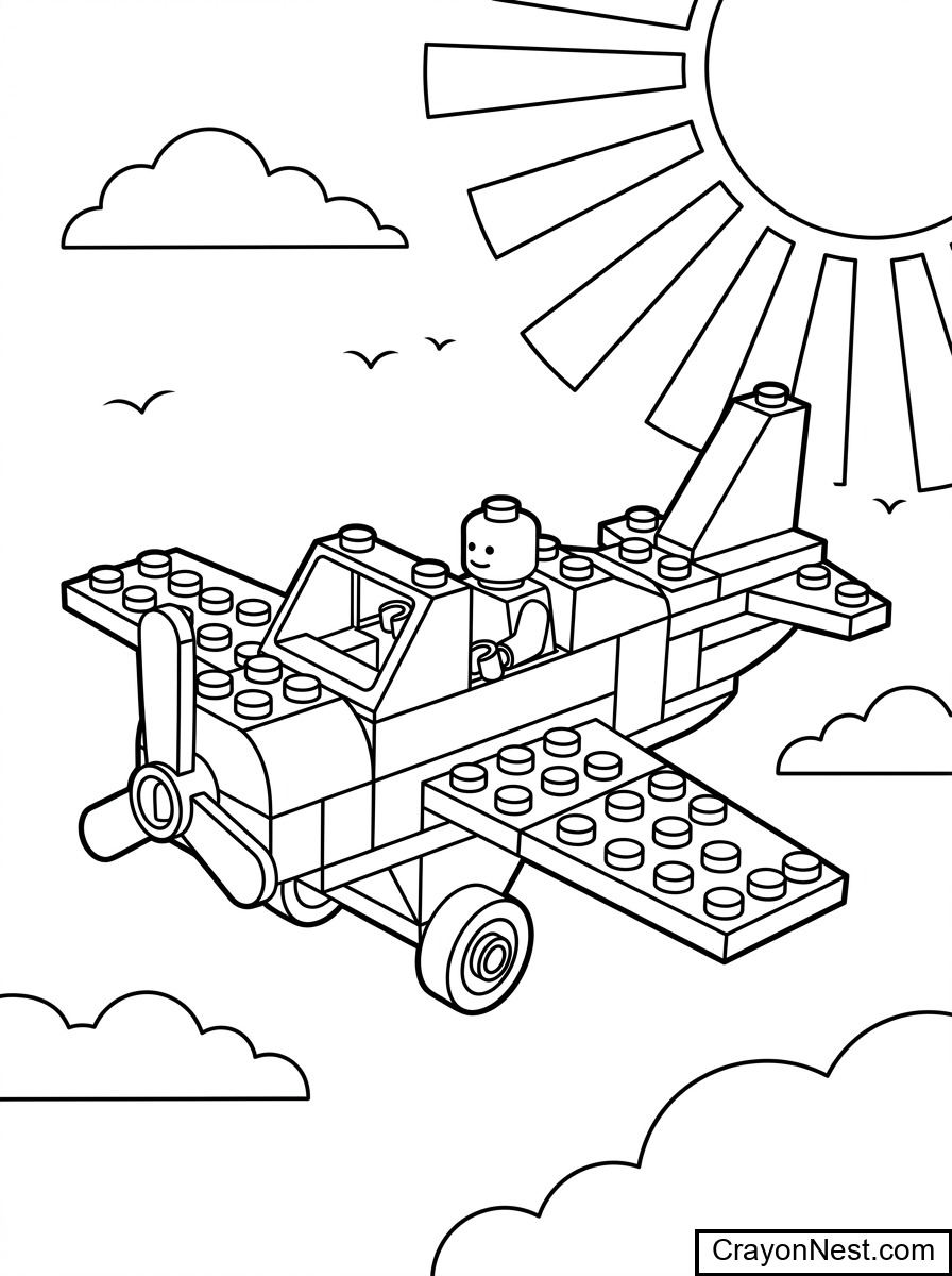 Airplanes colouring sheets preview