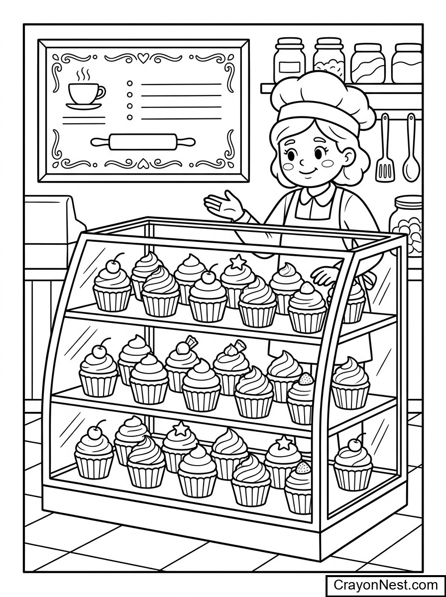 Cute Foods colouring sheets preview