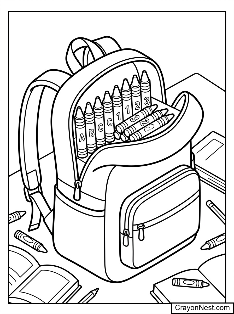 School colouring sheets preview