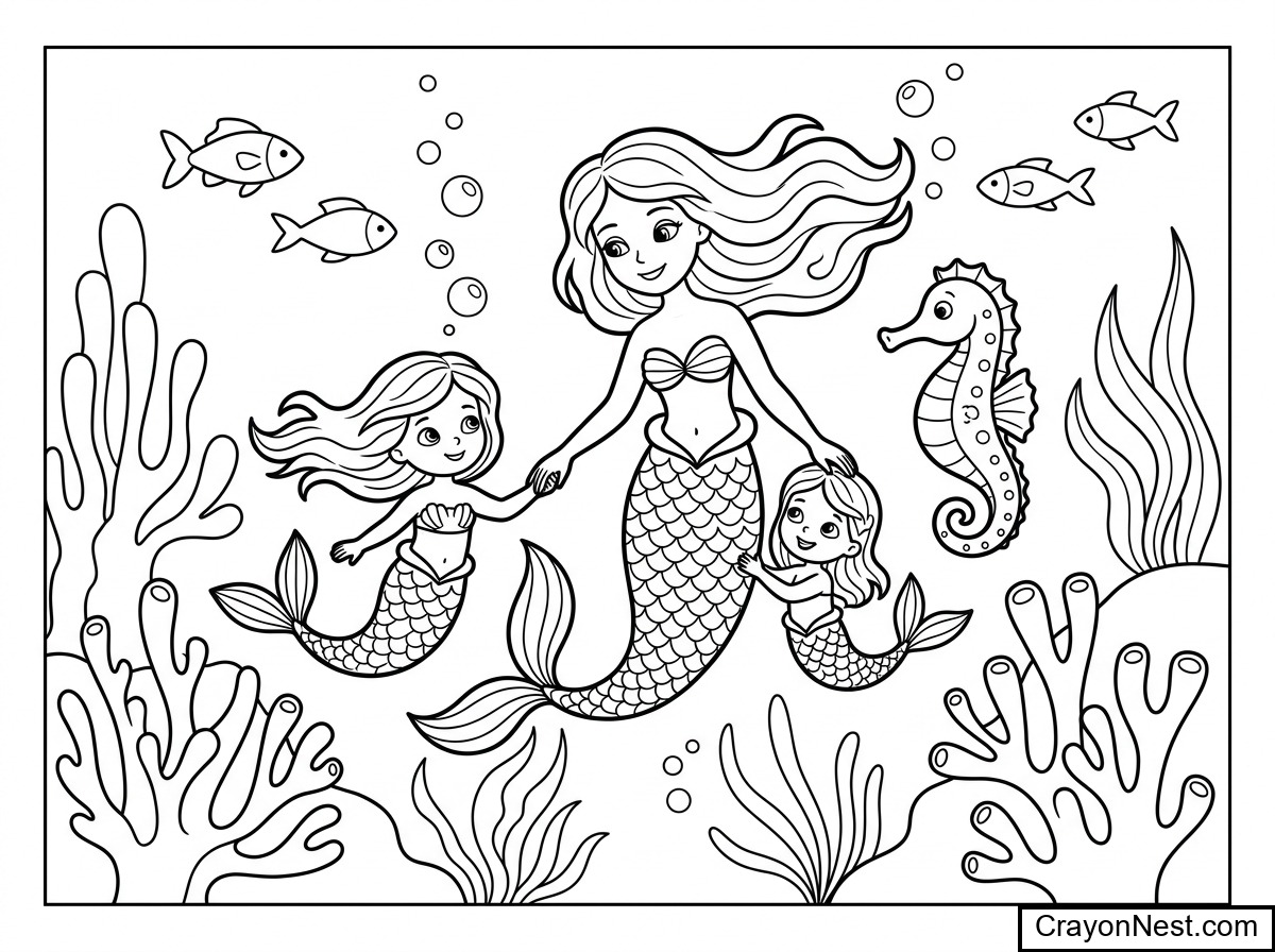 Ocean, Water, and Islands colouring sheets preview