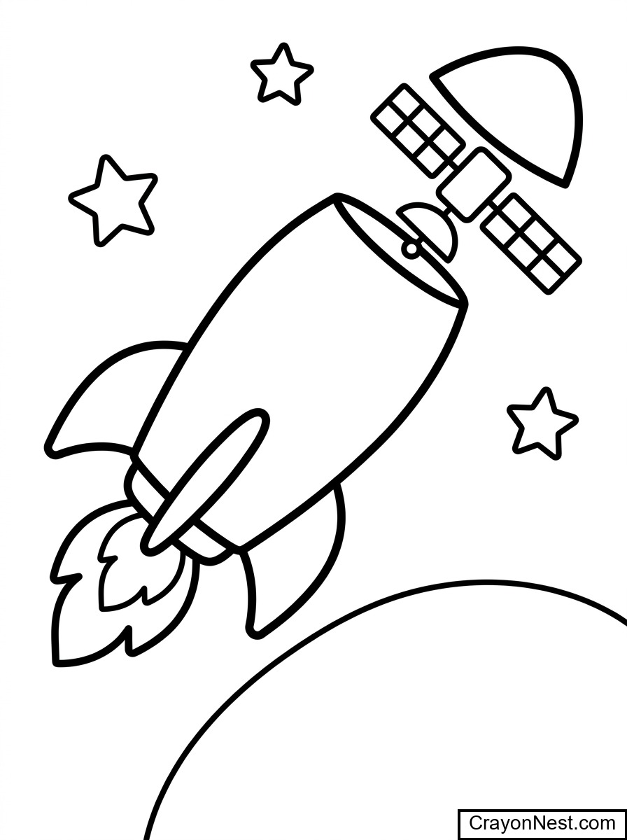 Rockets colouring sheets preview